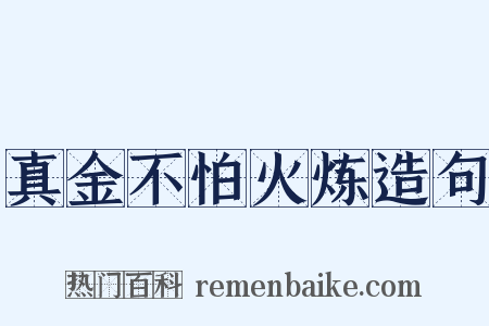 真金不怕火炼造句是什么意思的图片